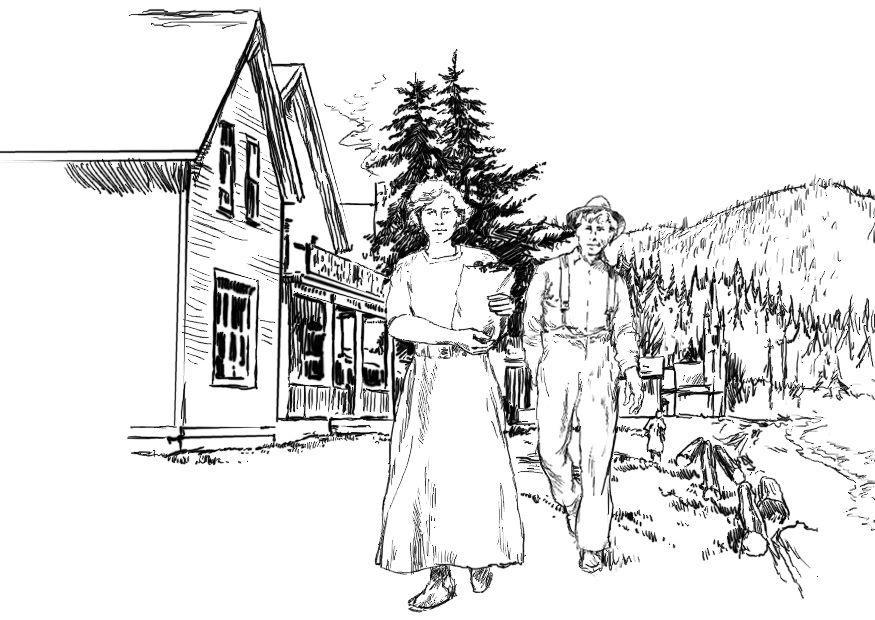 nybyggare Målarbild nybyggare