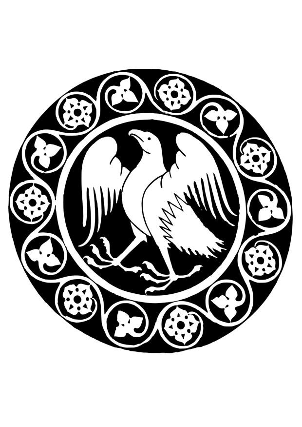 A¶rnmandala Målarbild A¶rnmandala