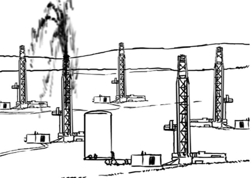 oljepump Målarbild oljepump