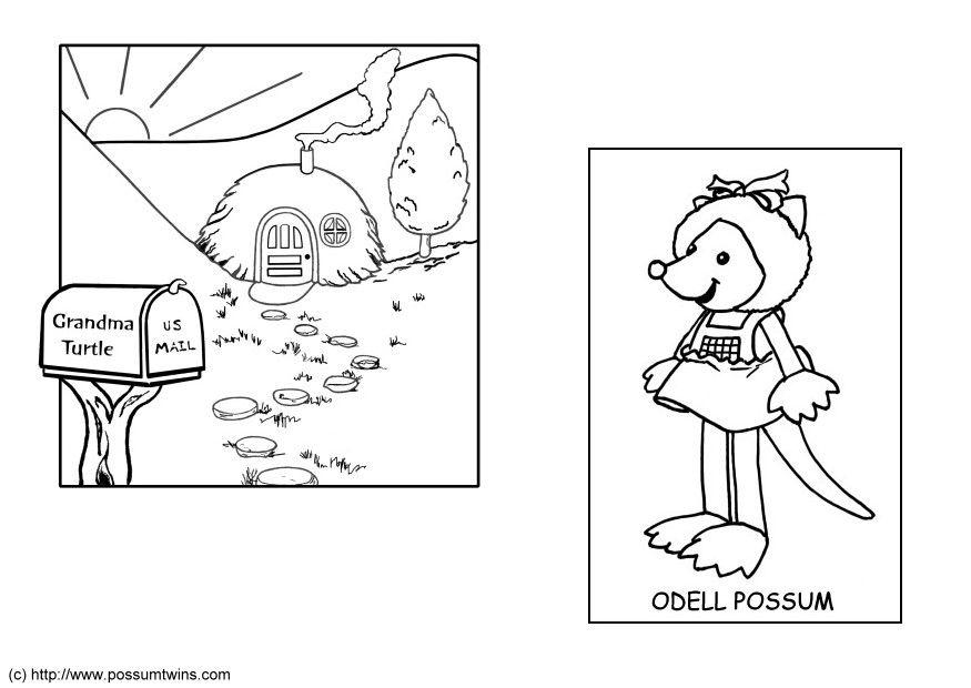opossum-tvillingar Målarbild opossum-tvillingar