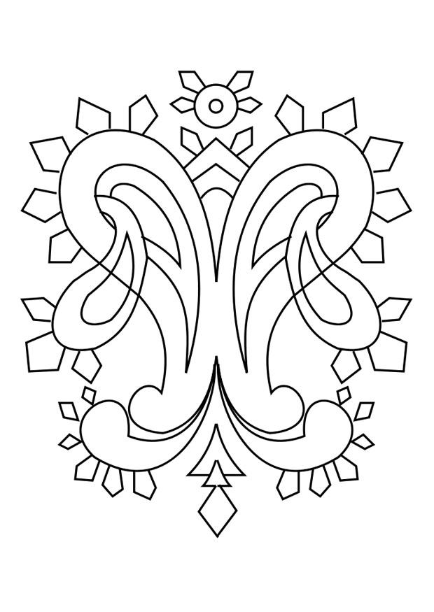Målarbild ornament