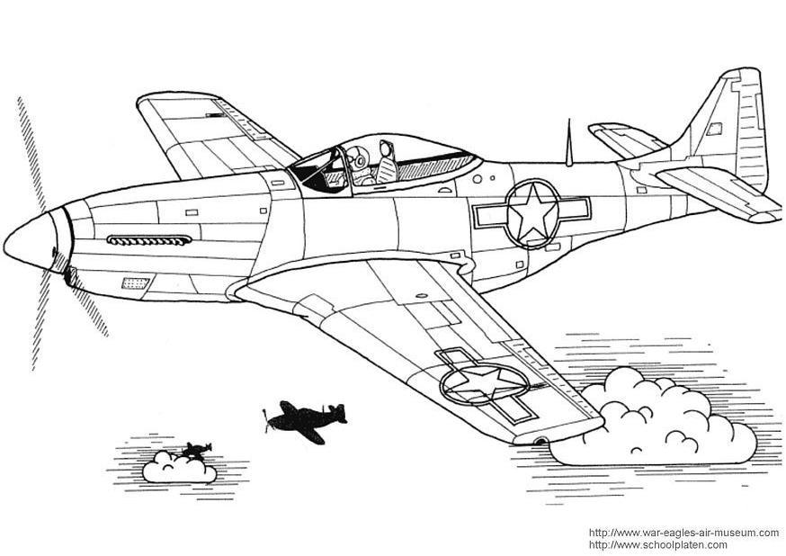 p-51 mustang Målarbild p-51 mustang