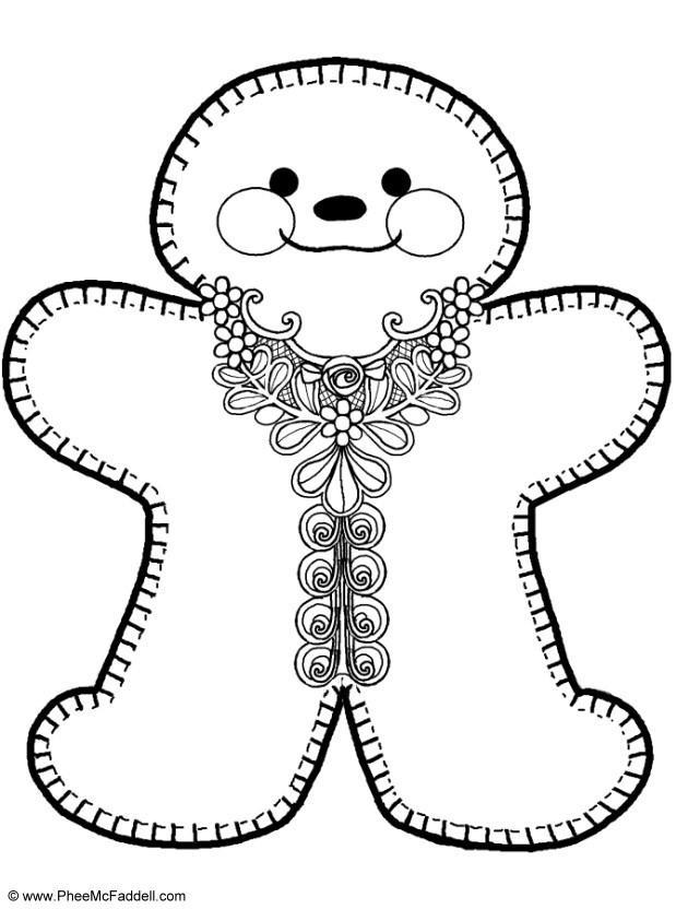pepparkaksgubbe Målarbild pepparkaksgubbe
