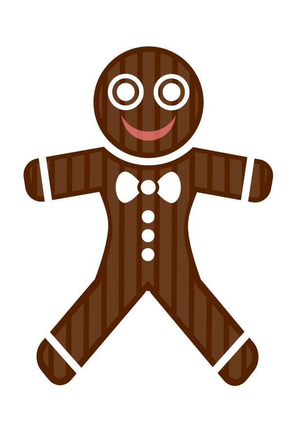 pepparkaksgubbe Målarbild pepparkaksgubbe
