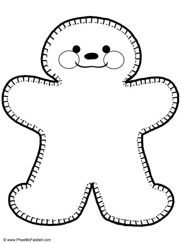 pepparkaksgubbe Målarbild pepparkaksgubbe