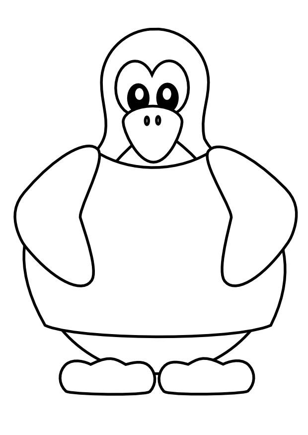pingvin i t-shirt Målarbild pingvin i t-shirt
