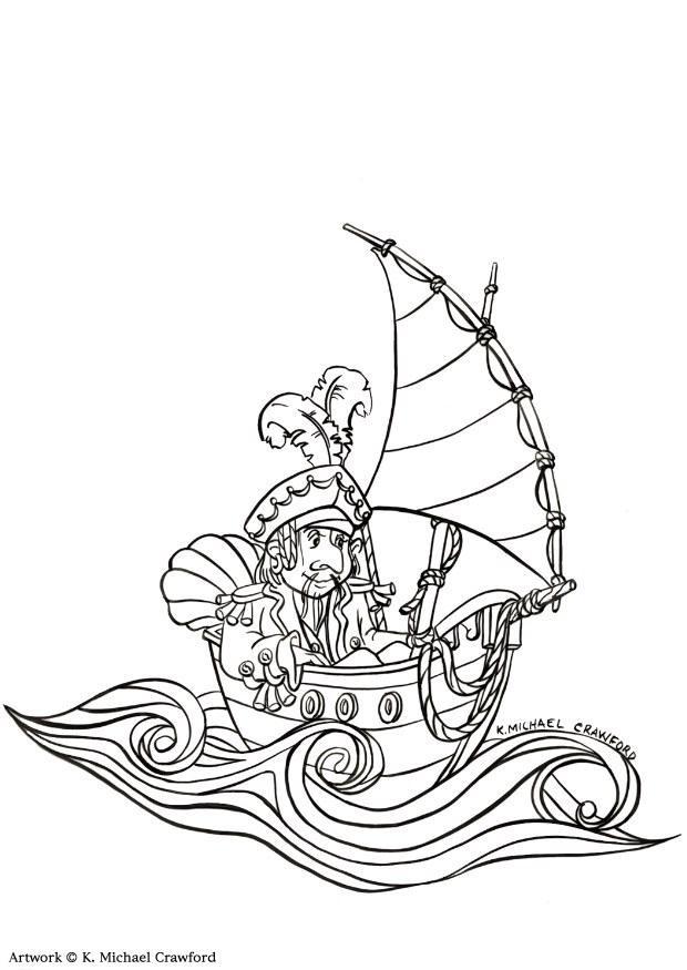 Målarbild pirat 2