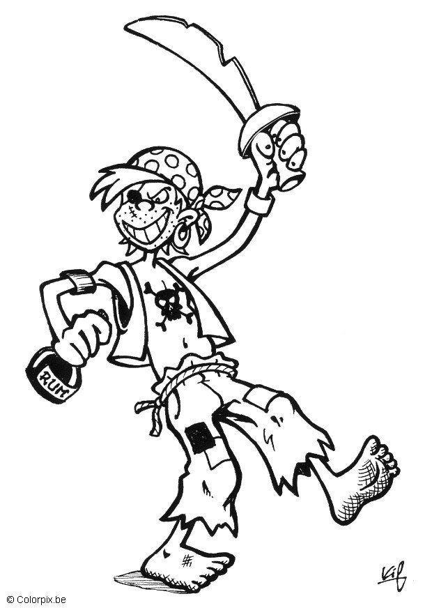 piratkostym Målarbild piratkostym