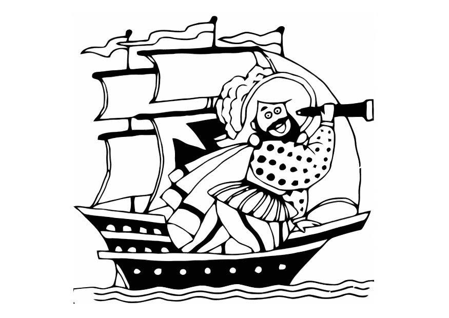 piratskepp Målarbild piratskepp