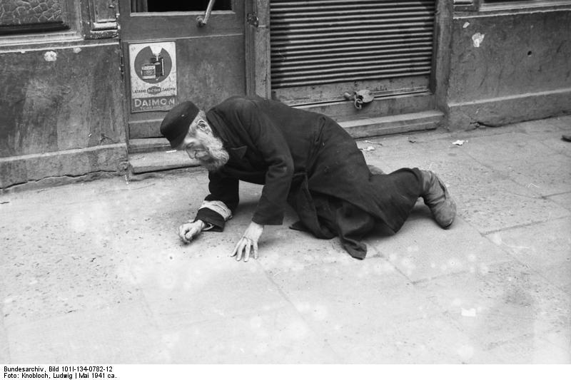 polen - warszawas ghetto - gammal man Foto polen - warszawas ghetto - gammal man