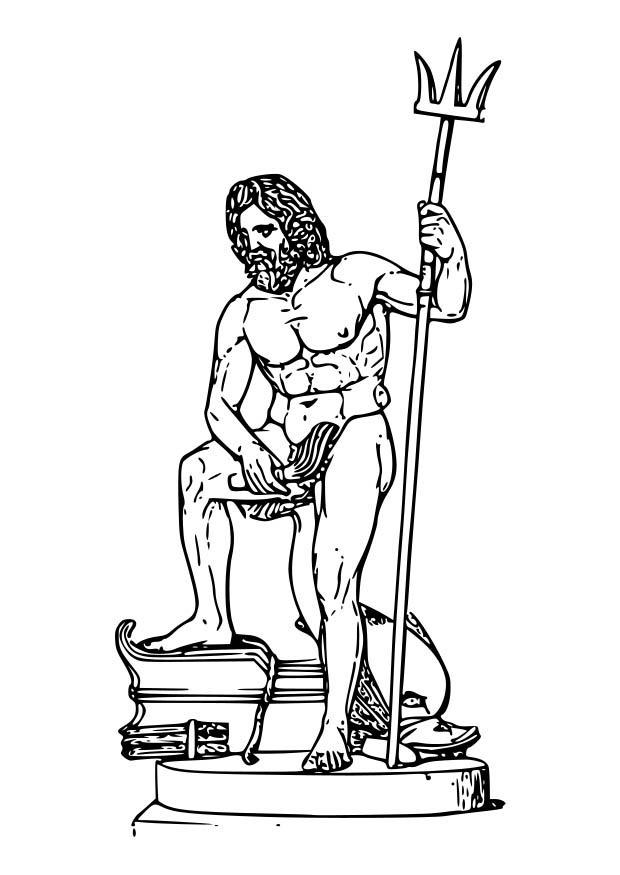 Målarbild poseidon