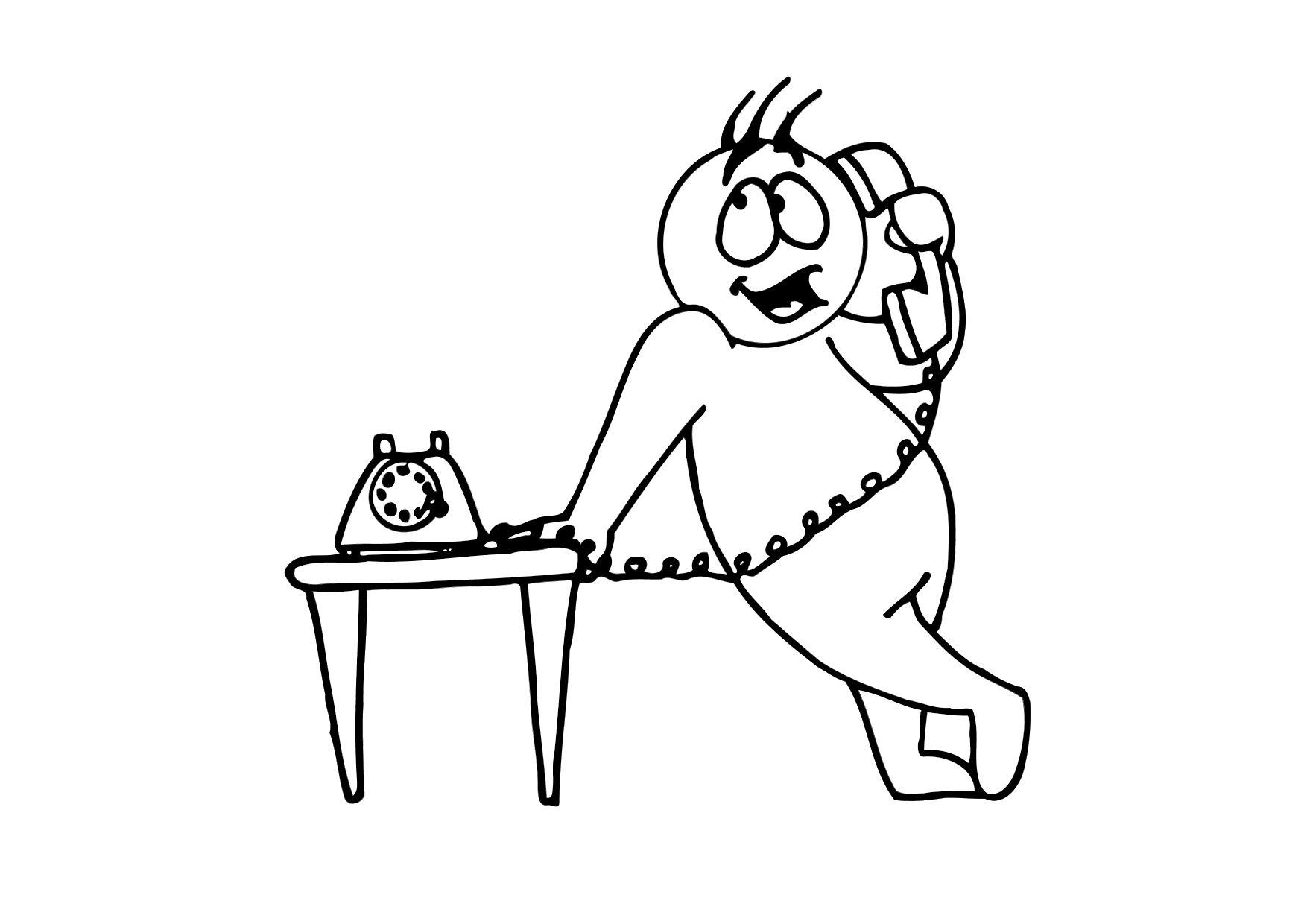 prata i telefon Målarbild prata i telefon