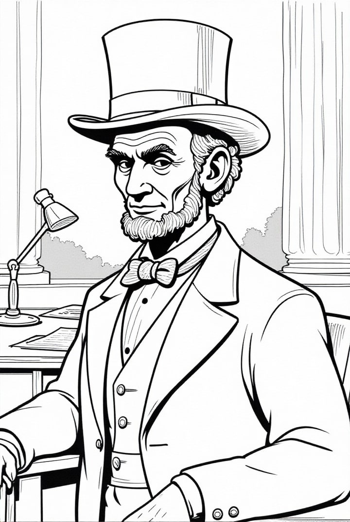 president abraham lincoln Målarbild president abraham lincoln