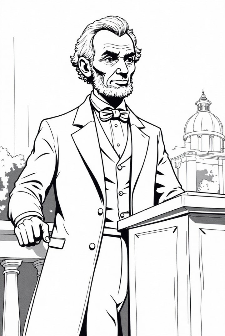 president abraham lincoln Målarbild president abraham lincoln