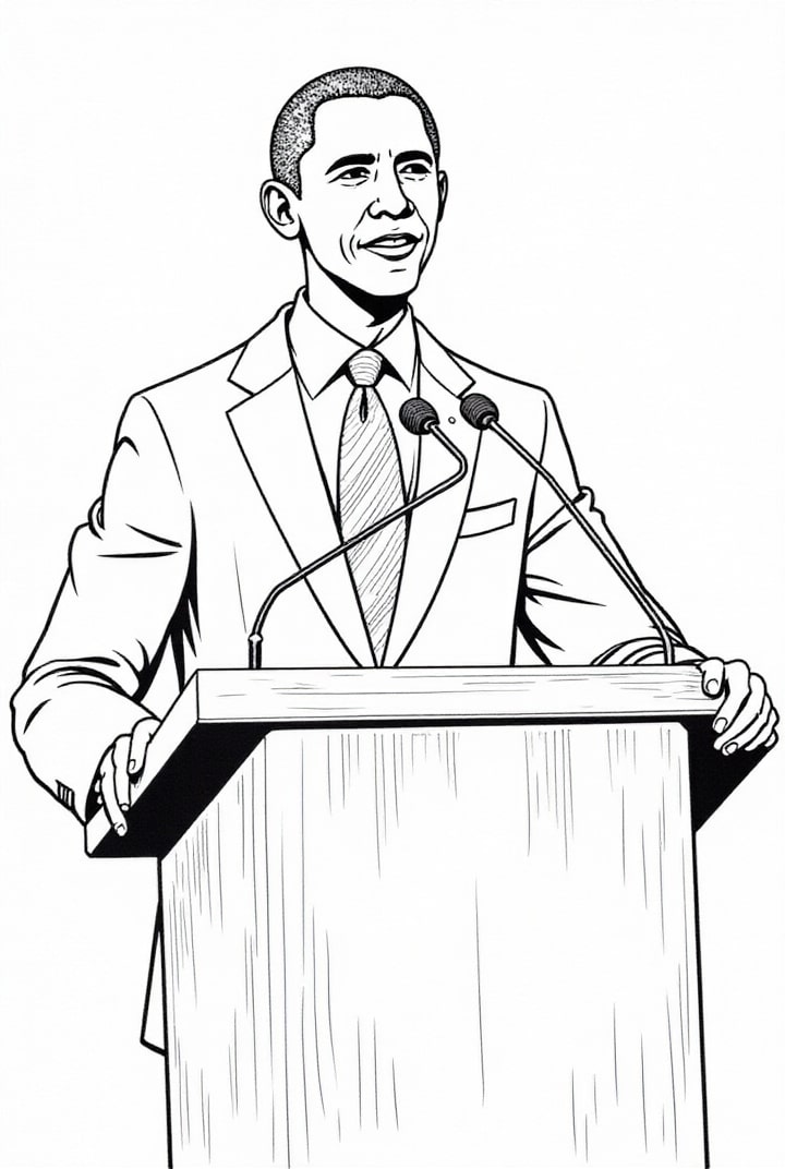 president barack obama Målarbild president barack obama