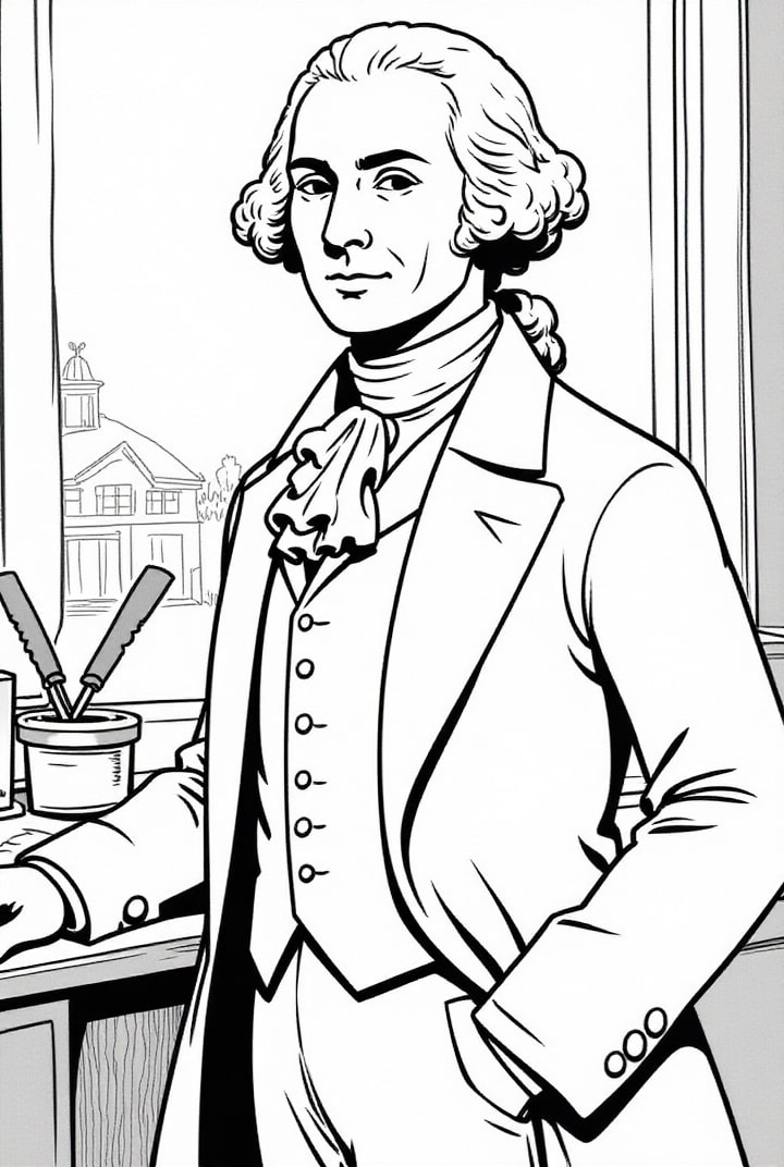 president george washington Målarbild president george washington