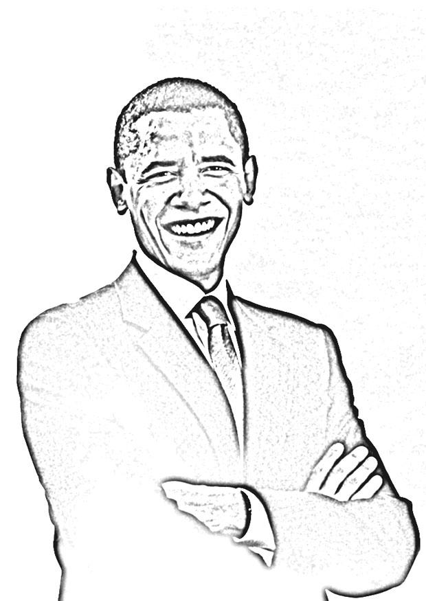president obama Målarbild president obama