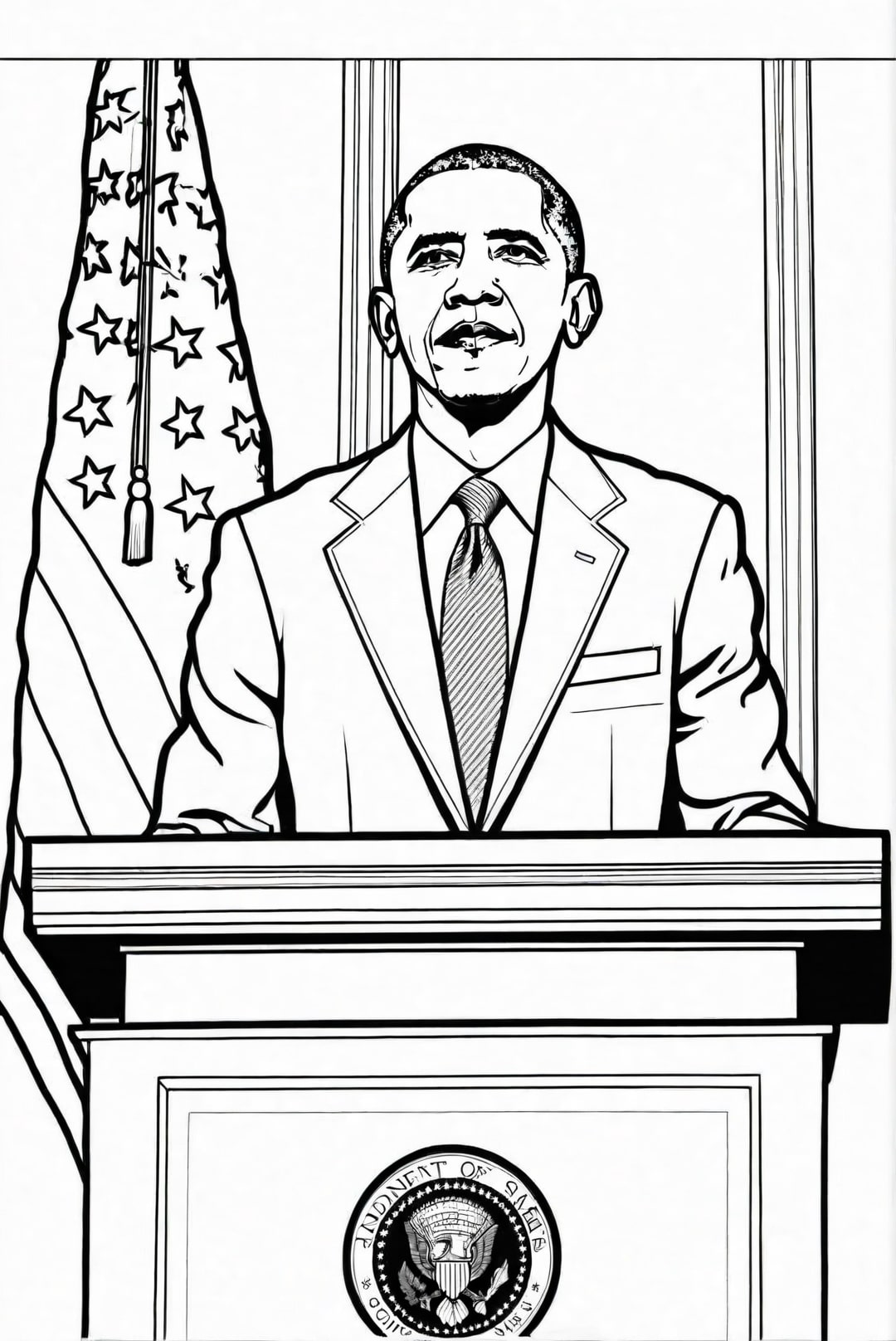 president obama Målarbild president obama