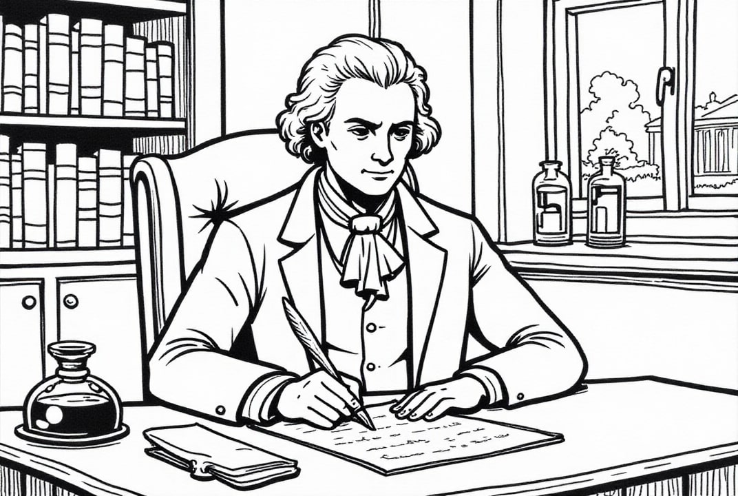 president thomas jefferson Målarbild president thomas jefferson