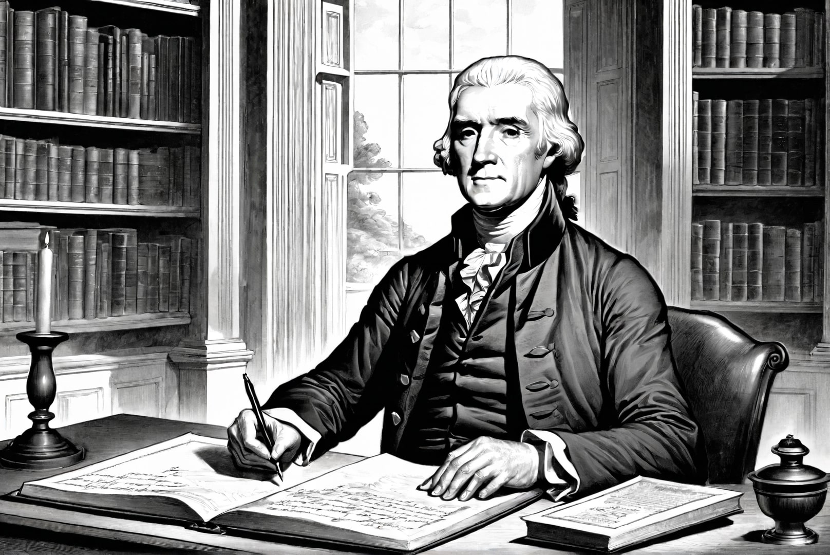 president thomas jefferson Målarbild president thomas jefferson