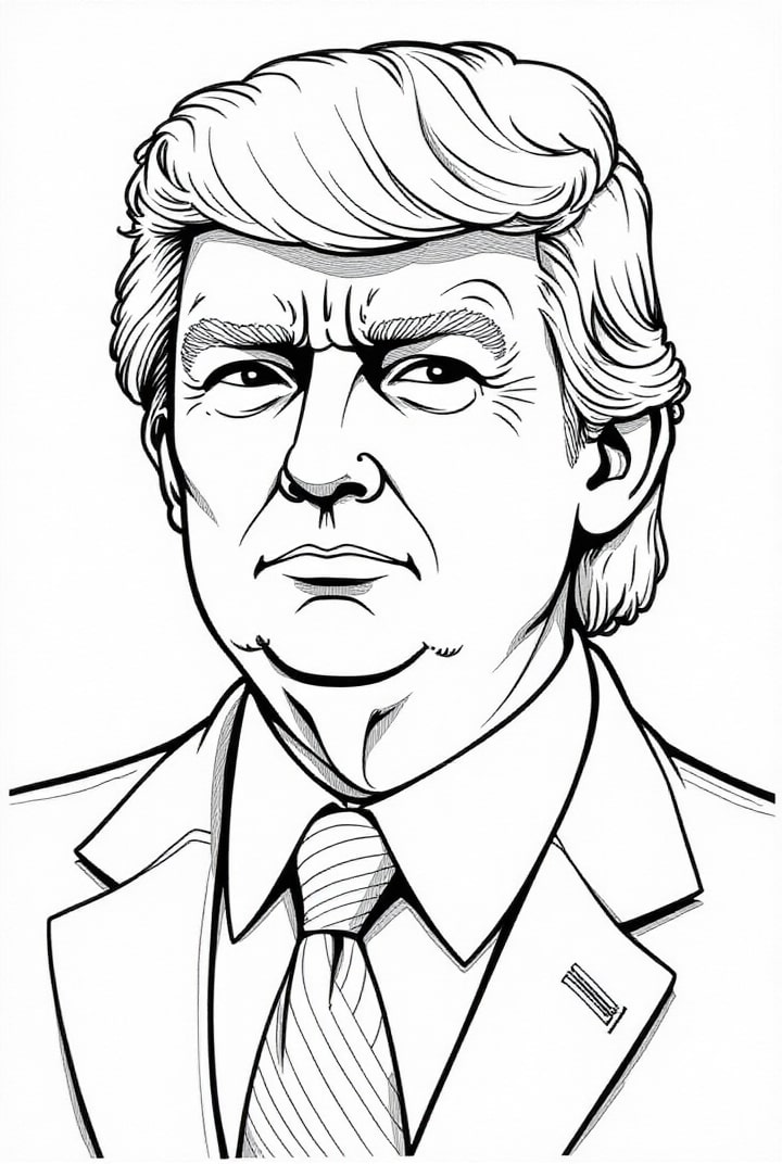 president trump Målarbild president trump