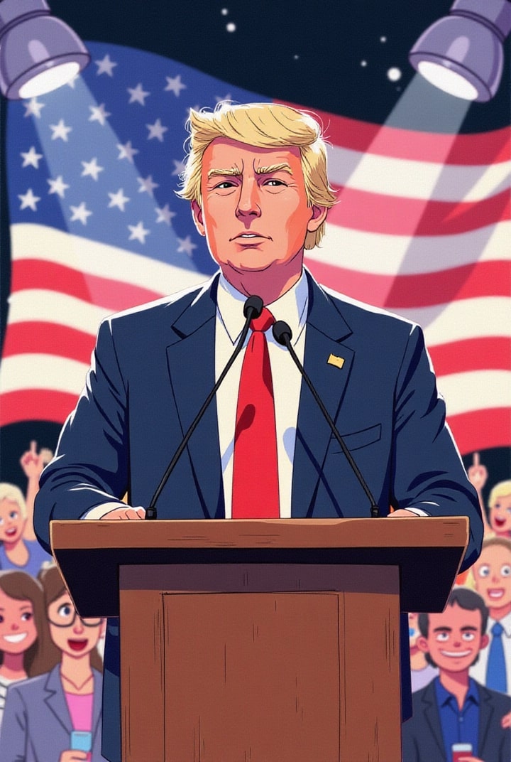 bild president trump tilltalar anhA¤ngare