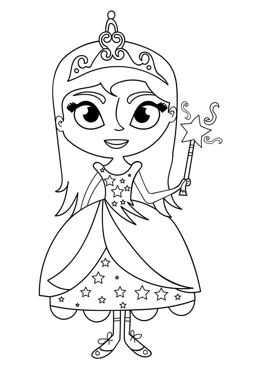 prinsessa med trollstav Målarbild prinsessa med trollstav