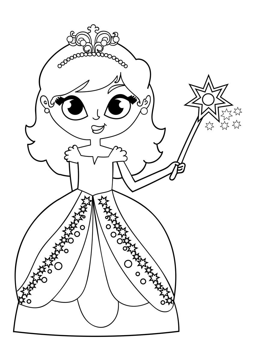 prinsessa med trollstav Målarbild prinsessa med trollstav