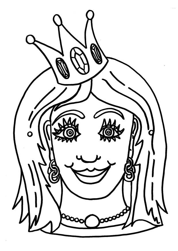 prinsessmask Målarbild prinsessmask