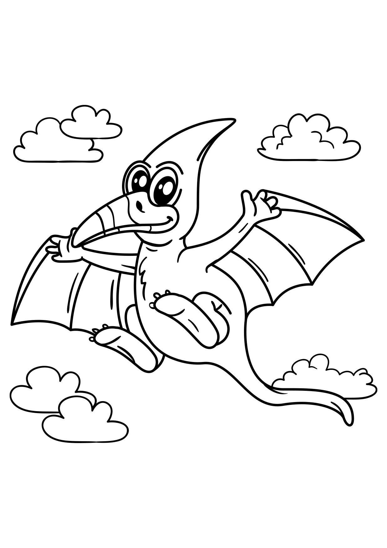 pteranodon flygande dinosaurie Målarbild pteranodon flygande dinosaurie