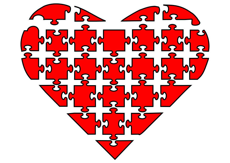 puzzelhjA¤rta bild puzzelhjA¤rta