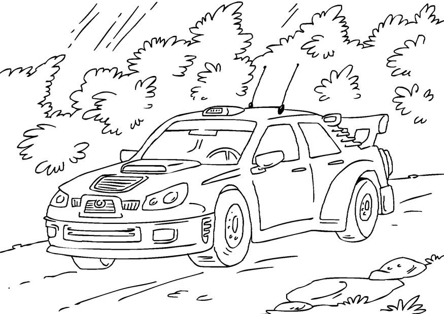rallybil Målarbild rallybil
