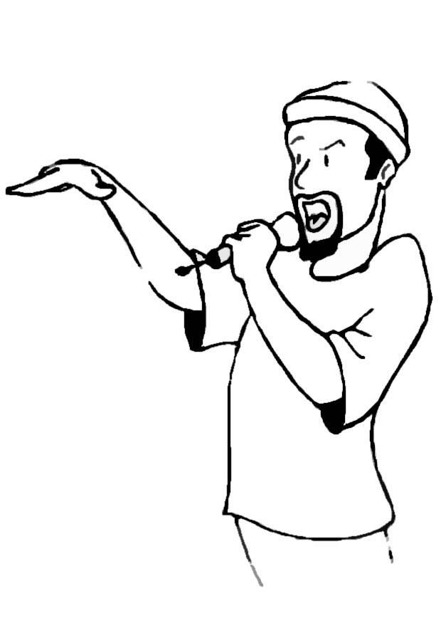 rappare Målarbild rappare