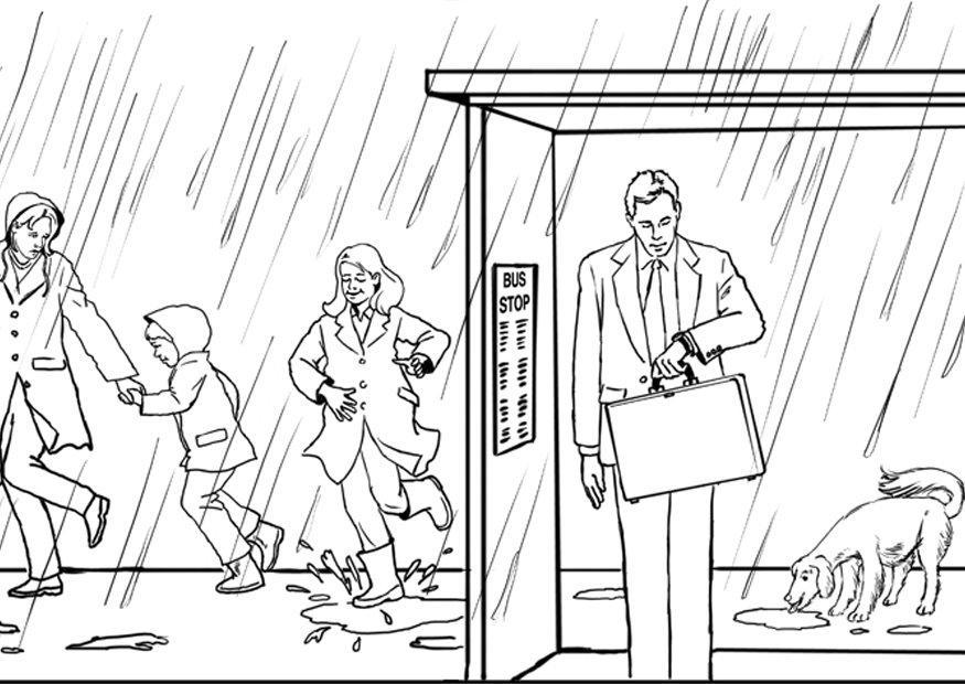 regn Målarbild regn