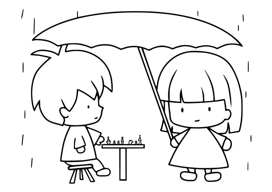 regn Målarbild regn