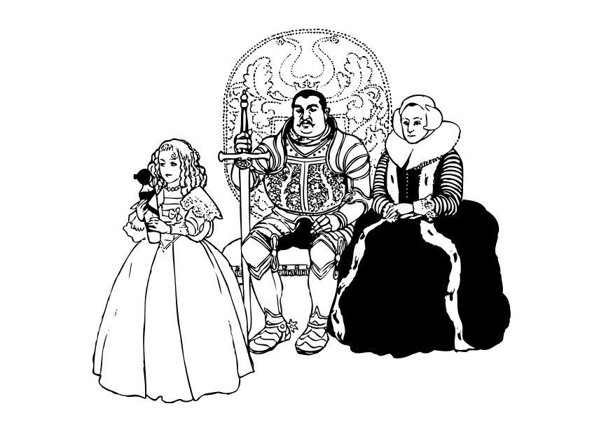 riddare med familj Målarbild riddare med familj