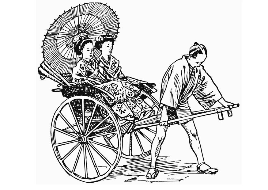 riksha Målarbild riksha