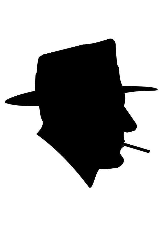 rA¶kande man Målarbild rA¶kande man