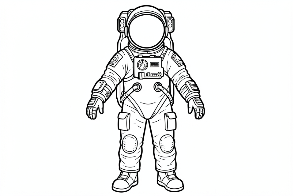 Målarbild rymddrA¤kt fA¶r en astronaut