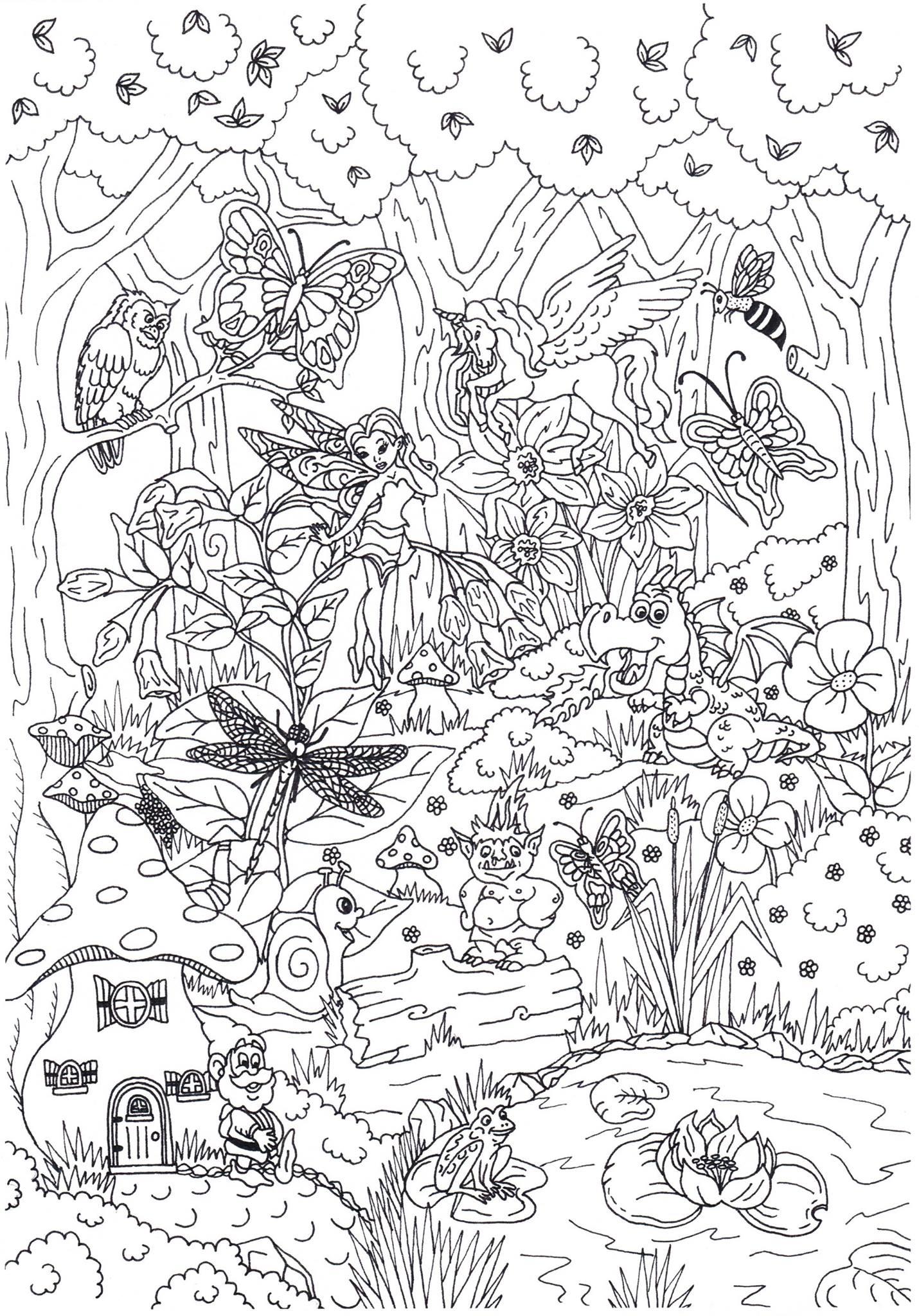 Målarbild sagoskog