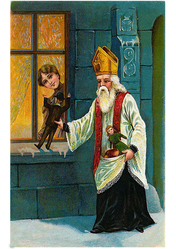 sankt nikolas med leksaker bild sankt nikolas med leksaker