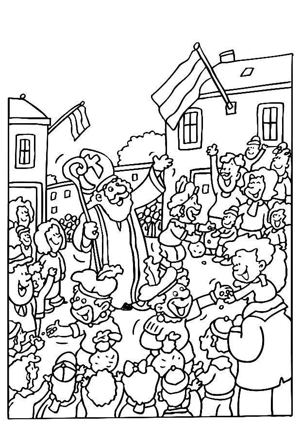 sankt nikolas och petter Målarbild sankt nikolas och petter