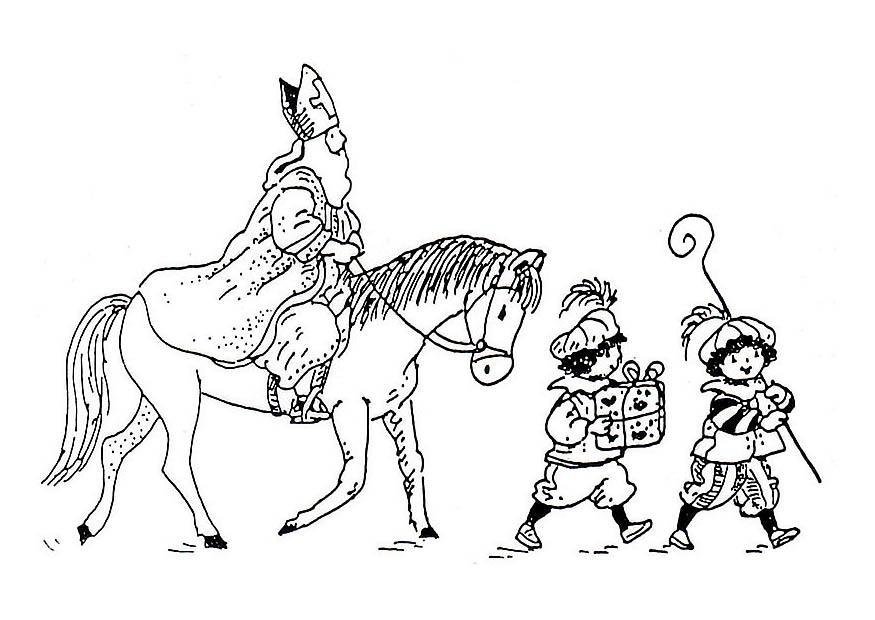 sankt nikolas till hA¤st Målarbild sankt nikolas till hA¤st