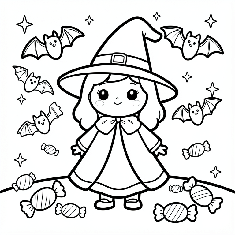 sA¶t halloween-hA¤xa Målarbild sA¶t halloween-hA¤xa