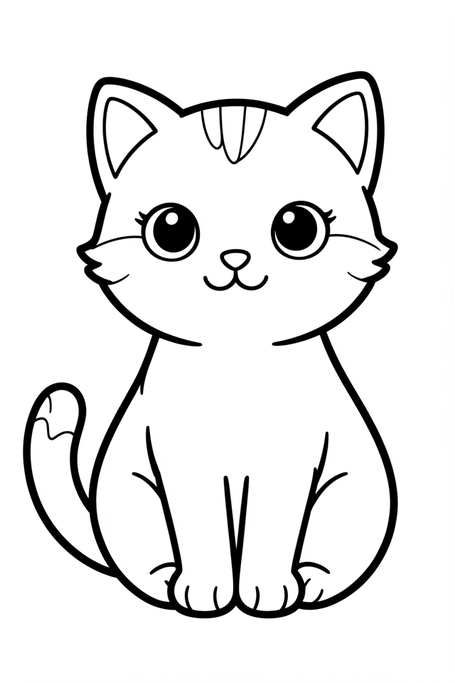 sA¶t katt Målarbild sA¶t katt