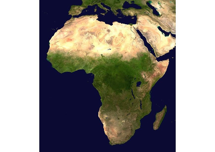 satellitbild av afrika Foto satellitbild av afrika