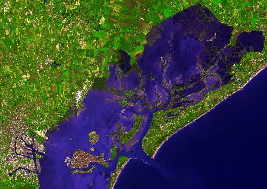 satellitfoto av venedig Foto satellitfoto av venedig