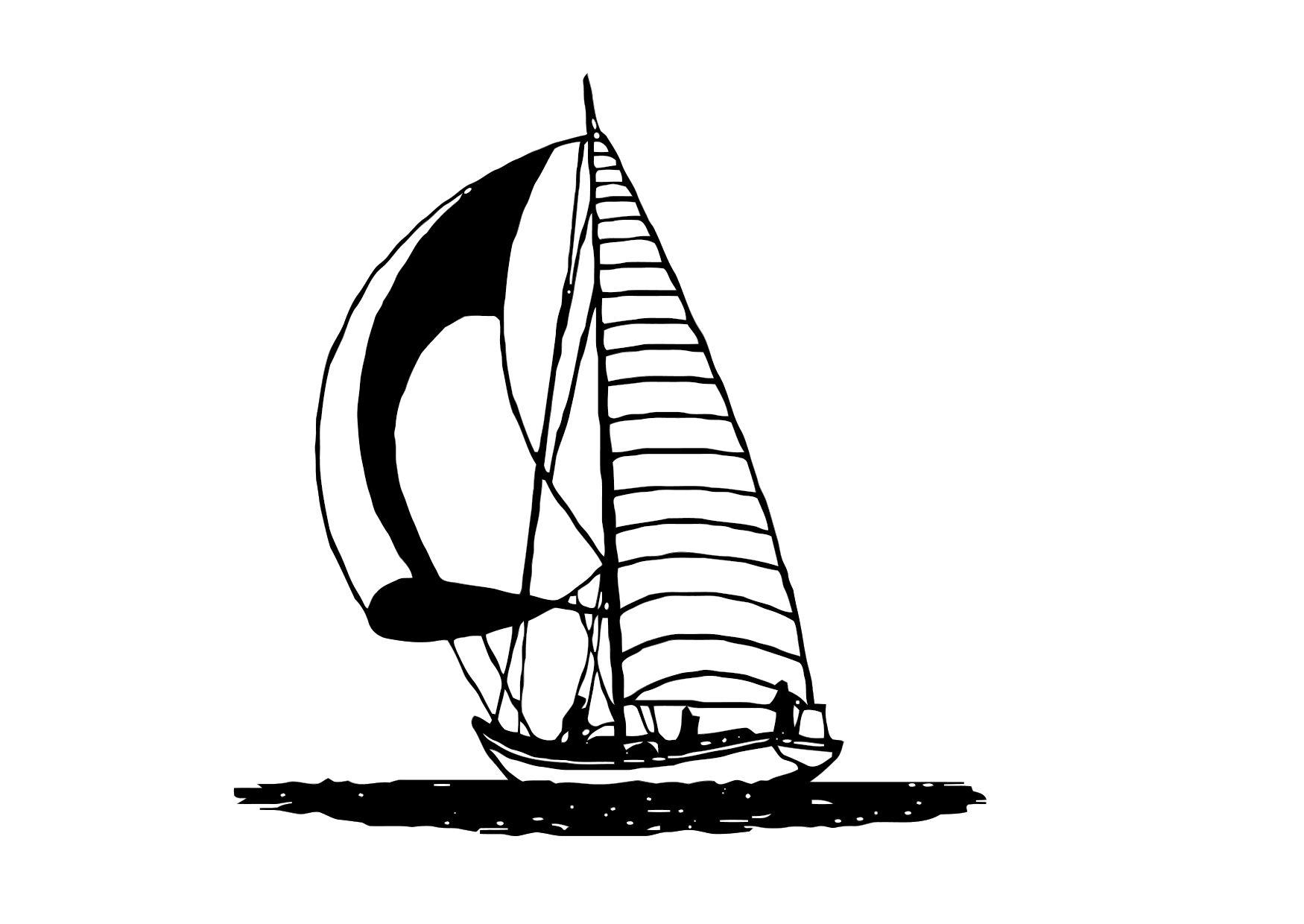 segelbA¥t Målarbild segelbA¥t