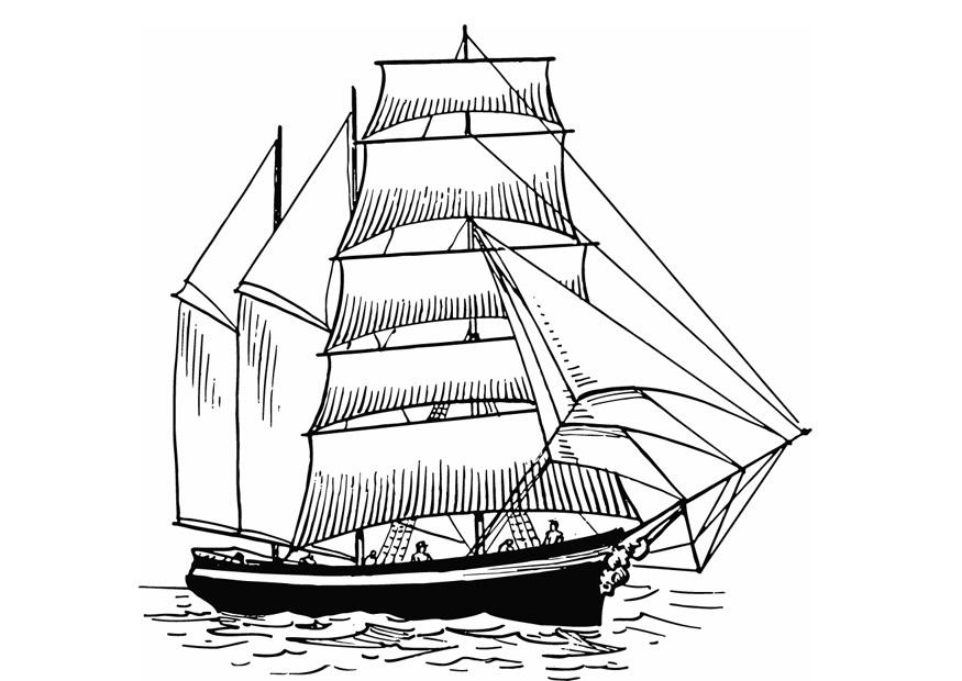 segelbA¥t Målarbild segelbA¥t