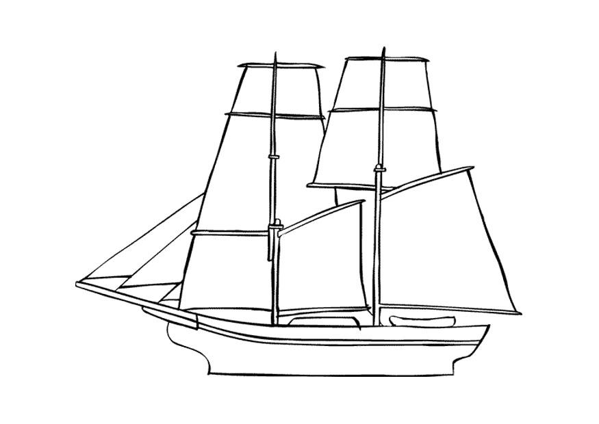 segelbA¥t Målarbild segelbA¥t
